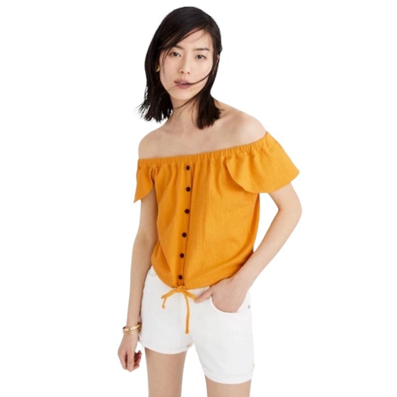 Madewell Texture & Thread Off-The-Shoulder Top ๐ - Picture 1 of 4